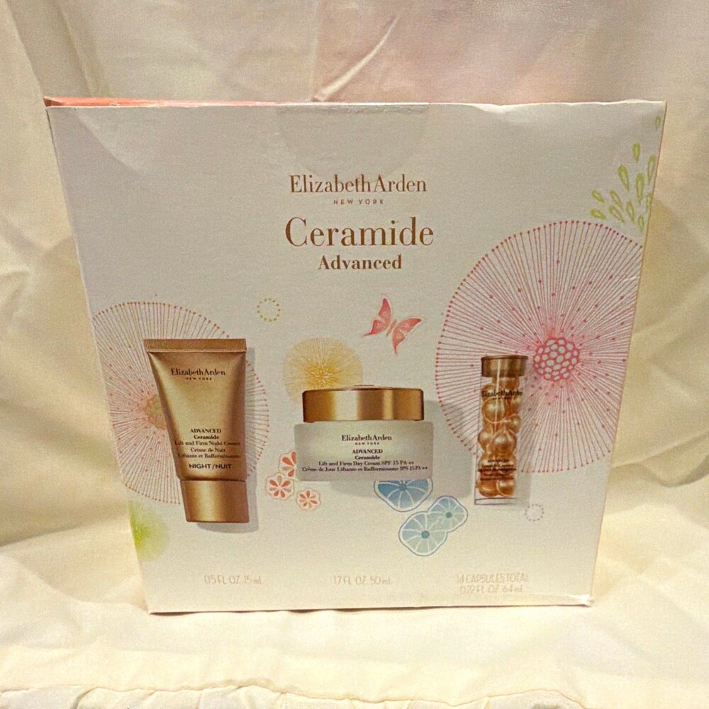 Elizabeth Arden Ceramide Advanced 3-Pc Face Set Day/Night Cream, Caps SPF 15